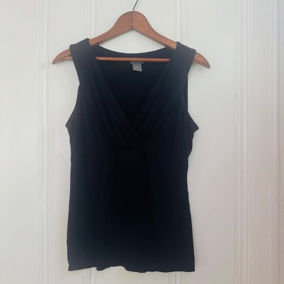 Ann Taylor v neck black women's tank size s - Picture 1 of 3